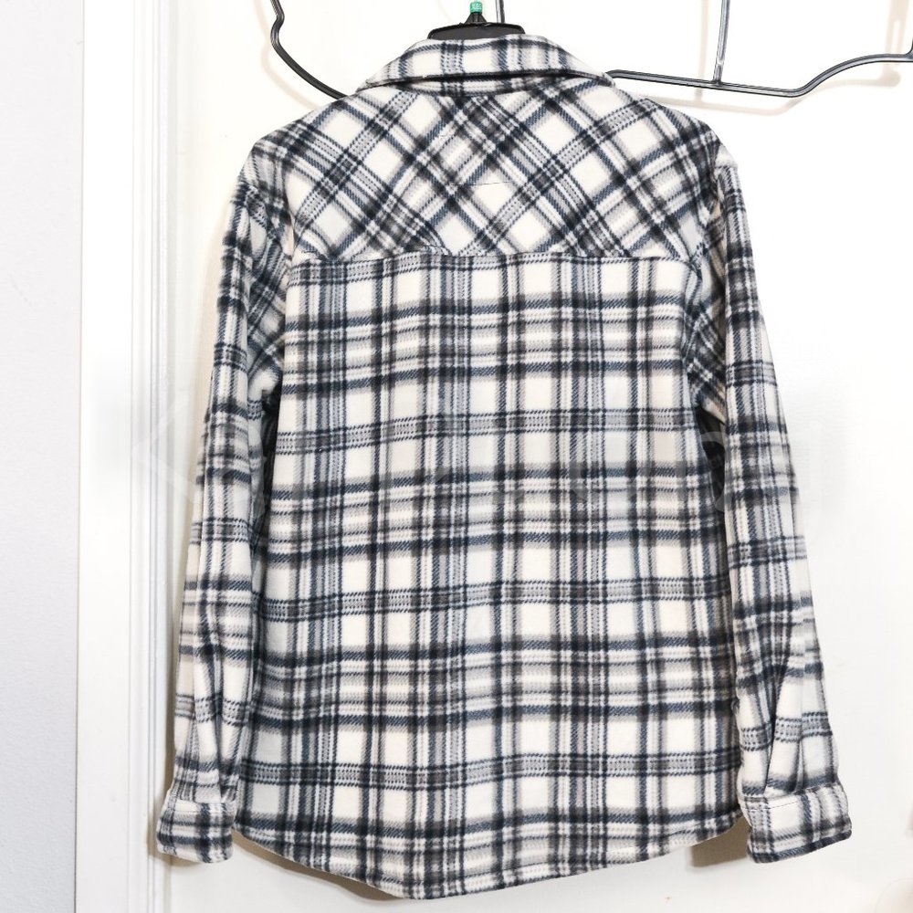 Sage Ladies' Plush Shirt Jacket WHITE - Picture 7 of 8